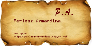 Perlesz Armandina névjegykártya